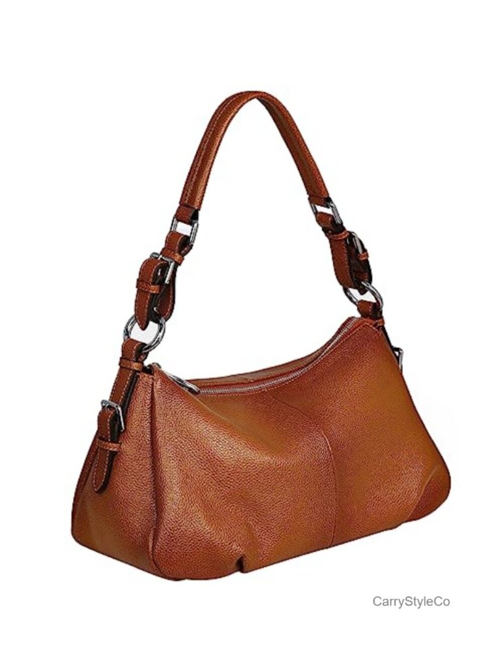 Genuine Leather Hobo Shoulder Bag Crossbody Tote with Adjustable Strap